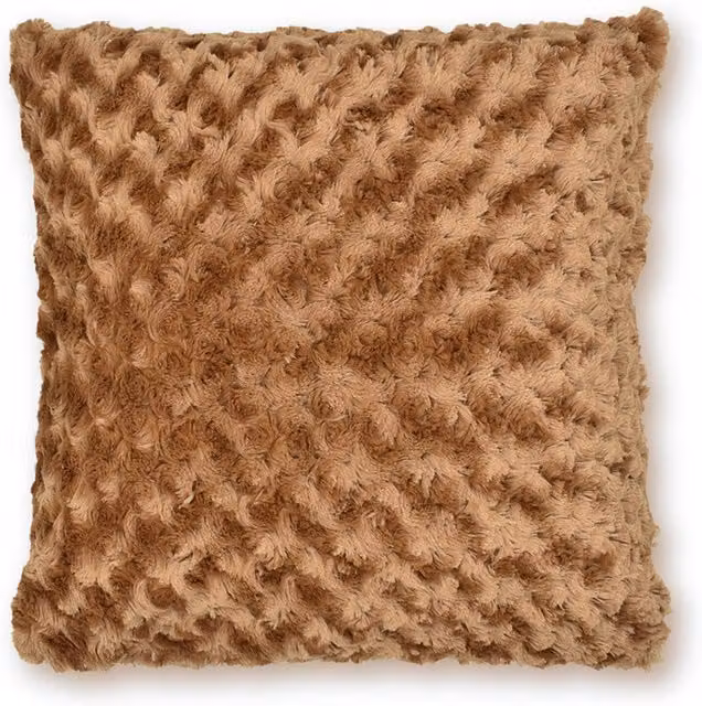 Velosso Faux Fur Square Cushion in Brown