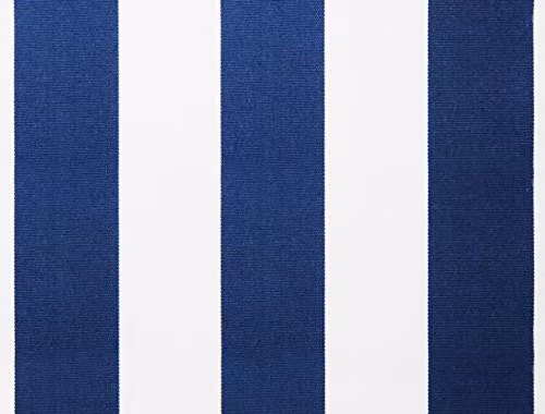 Primrose Awnings Blue and White Stripe Polyester Replacement Awning Cover with Valance W: 200 cm, D: 150 cm