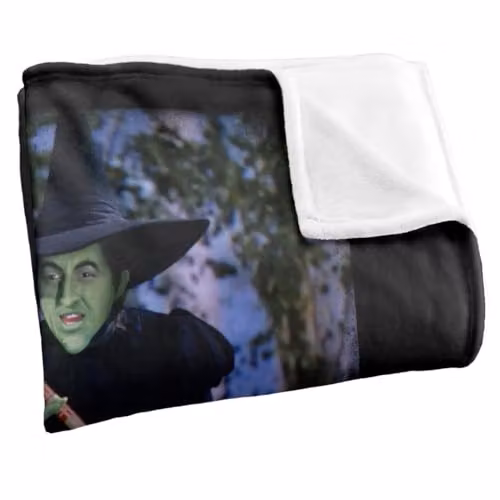 LOGOVISION The Wizard Of Oz The Wicked Witch Plotting Super Soft Silky Touch Fleece Throw Blanket, Multicolour, W: 91 cm, D: 147 cm – 2