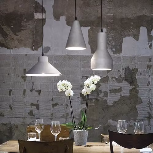 Netlighting Oil Industrial Concrete Pendant Light, Grey, E27, W/D/H: 15 x 15 x 40 cm – 2