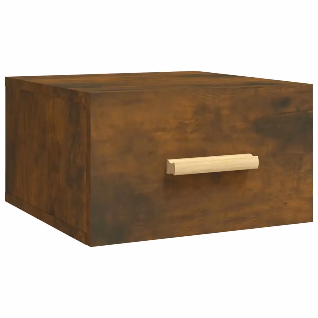 Berkfield Home Wall-mounted Bedside Cabinet in Smoked Oak Brown, W/D/H: 35 x 35 x 20 cm – 2