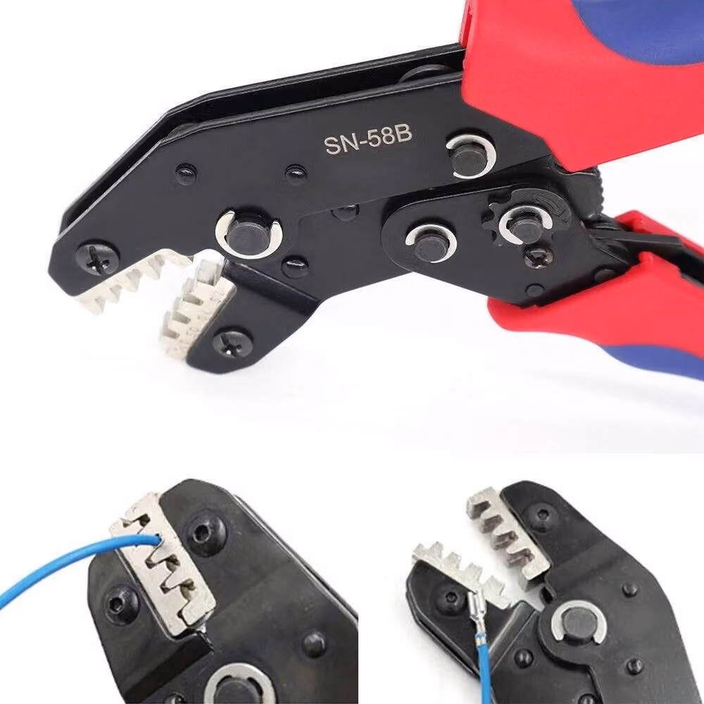 Kelvenix SN-58B Ratchet Crimping Plier Crimper Tool in Black, Length: 520 mm – 4