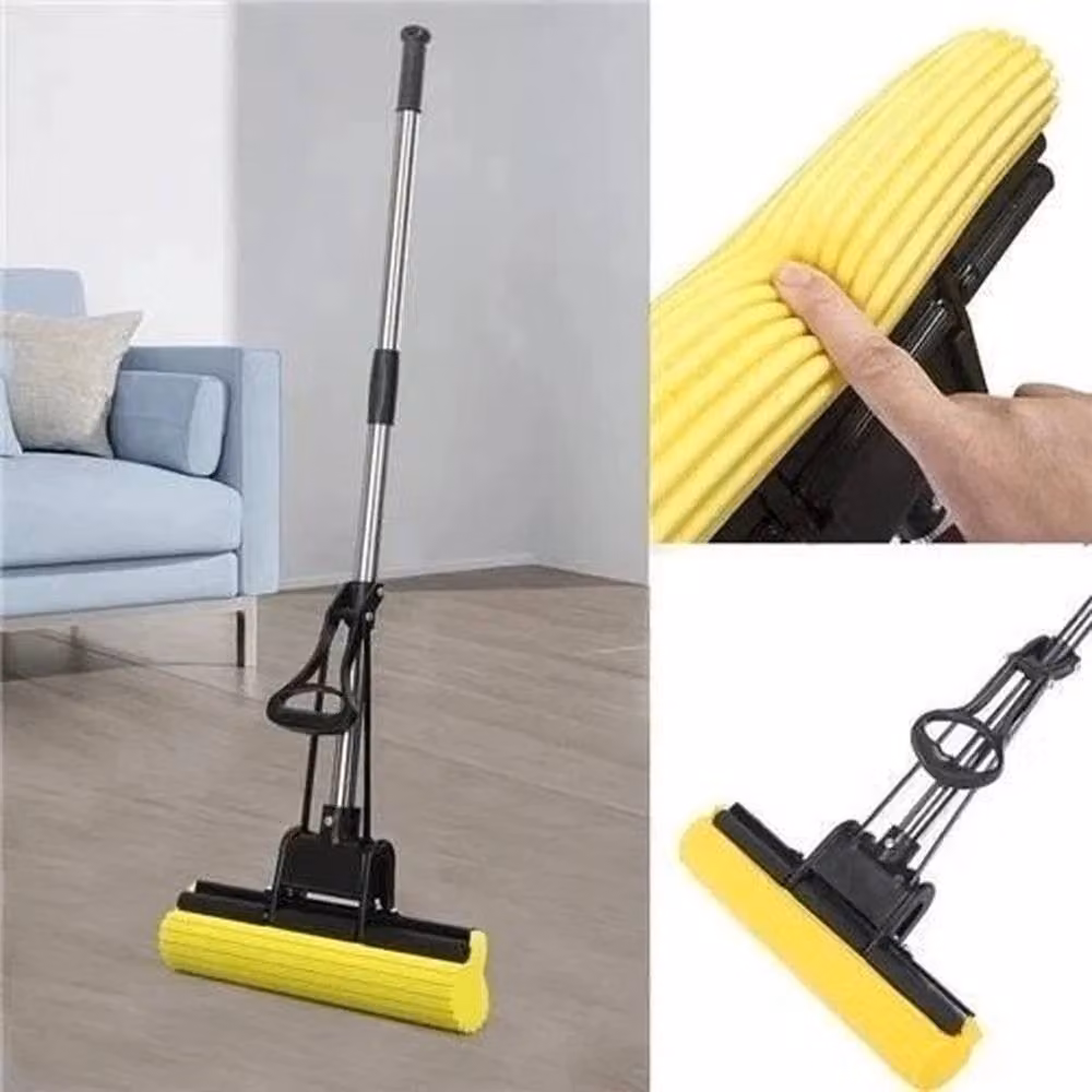 Havendro Yellow Sponge Mop for Laminate Floors with Telescopic Handle and Wringer – 4