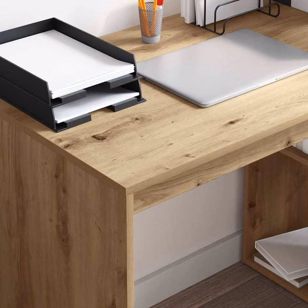 Berkfield Home Artisan Oak Writing Desk in Brown – 3