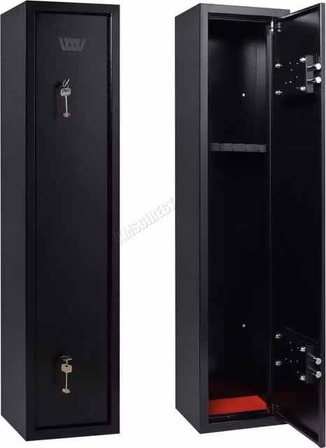Westwood Lockable Steel Security Safe Cabinet in Black, W/D/H: 30 x 30 x 30 cm