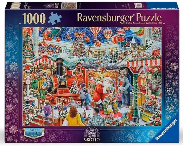 Ravensburger Santa Train Christmas 1000 Piece Jigsaw Puzzle in Multicolour and Red