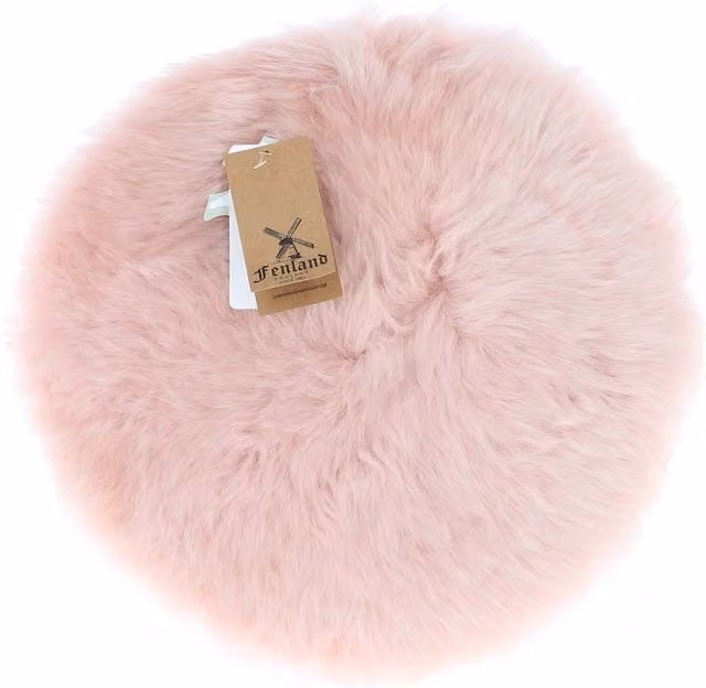 Fenland England Rosa Pink Lambskin Sheepskin Seat Pad