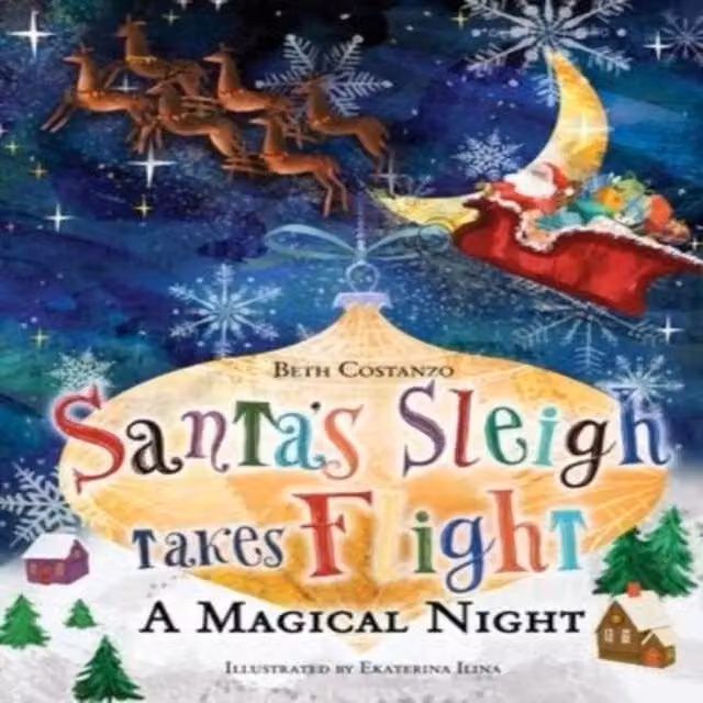 Beth Costanzo Santa's Sleigh Takes Flight A Magical Night Paperback Book, Multicolour