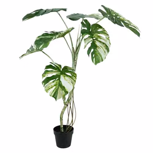 LeafUK Artificial Monstera Green Plant, H 120 cm x W 60 cm x D 60 cm
