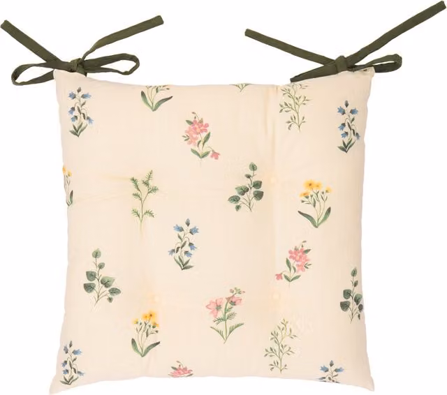 Make It a Home Olivia Floral 2 Pack Indoor-Outdoor Square Seat Pads in Multicolour Cotton