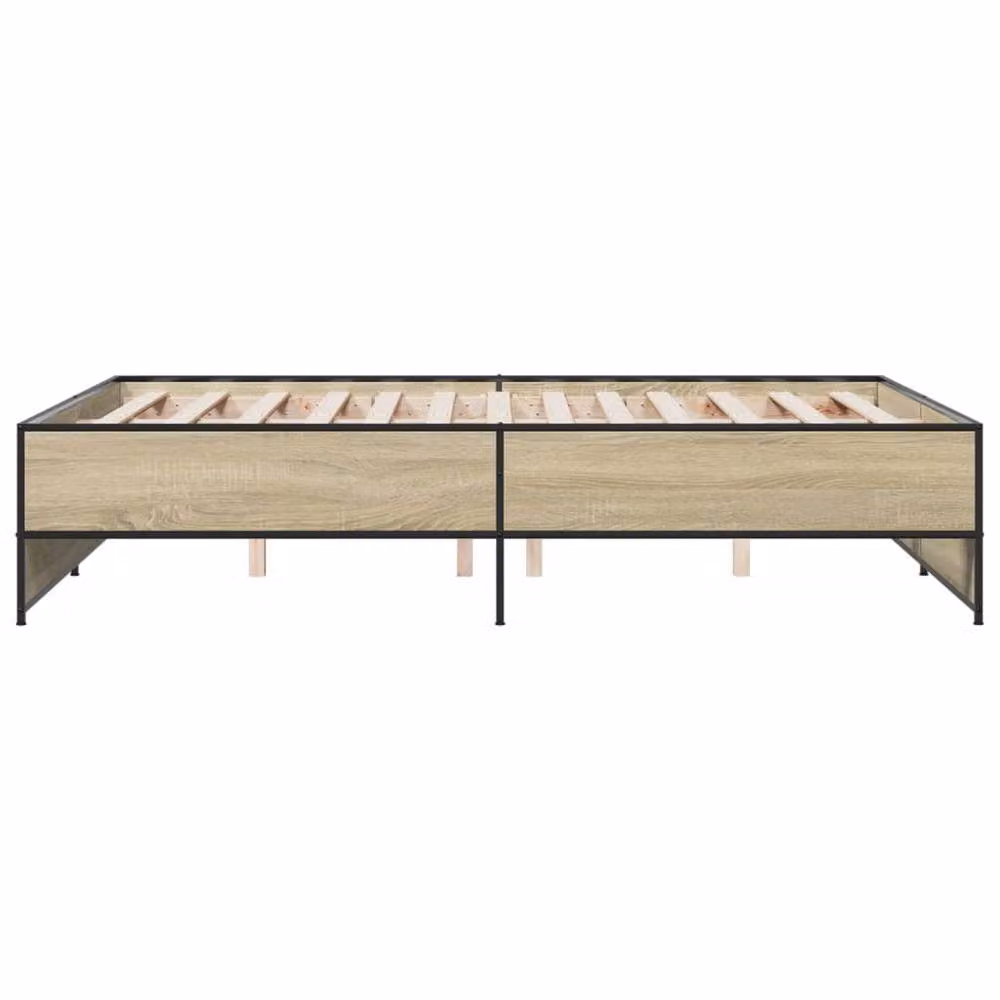 Berkfield Home Sonoma Oak Double Bed Frame in Natural with Drawers, W: 135 cm, D: 190 cm – 3