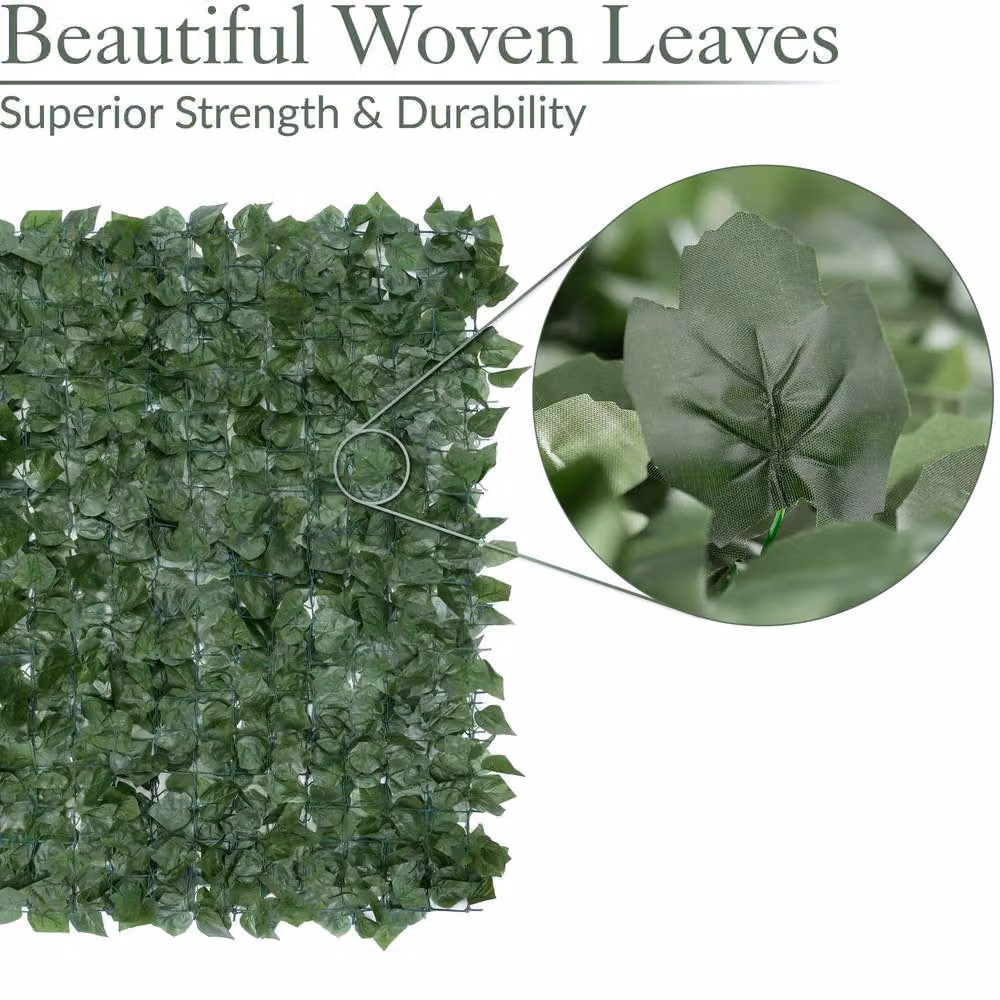 Christow Artificial Ivy Leaf Garden Privacy Screening Roll, Green, W: 1 m, L: 3 m – 5