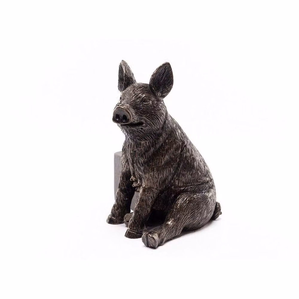 Jardinopia Pig Plant Pot Feet, Set of 3, Bronze, W6 x D8 x H9 cm – 2