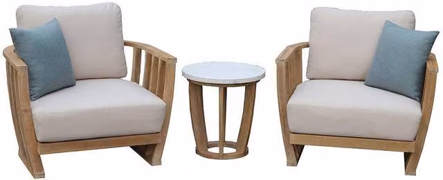 Harbour Lifestyle Cape Lounge Set in Beige with Day Bed Lounger, Armchair and Coffee Table