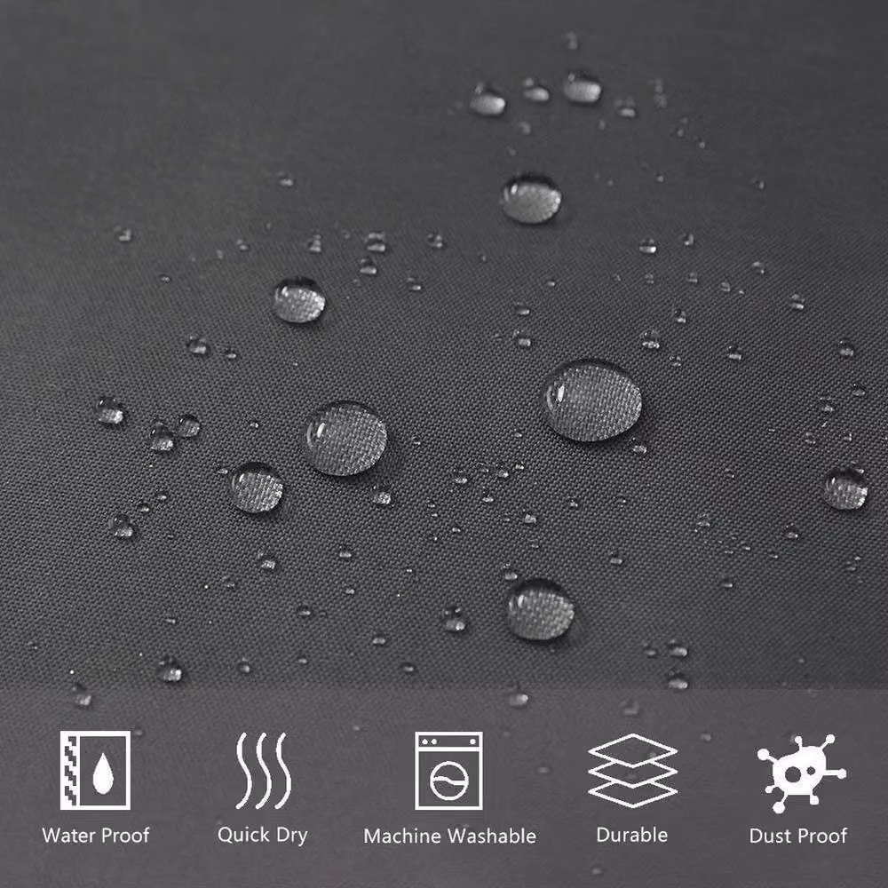Kelvenix Waterproof Black Fabric Shower Curtain with Weighted Hem and Eyelets – 4