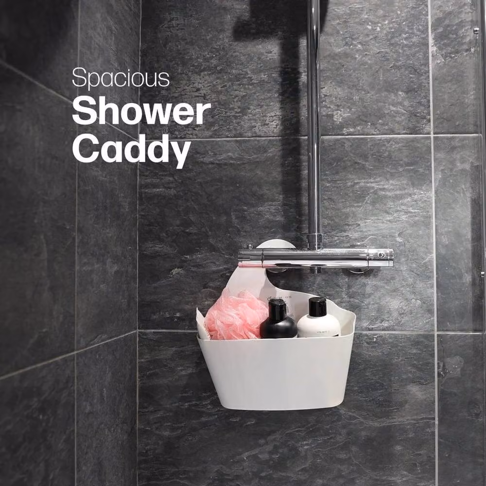 SPETLEK White Self-Draining Hanging Bathroom and Kitchen Storage Caddy Basket – 2