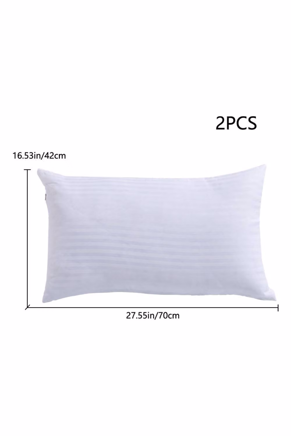 Garden Sanctuary 2-Pack White Rectangular Washable Polyester Pillow Inserts, 600g per pillow – 2