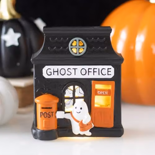 Something Different Wholesale Haunted Library LED Light Up Decoration, Black, H 12.0 cm, W 9.4 cm, D 9.4 cm – 3