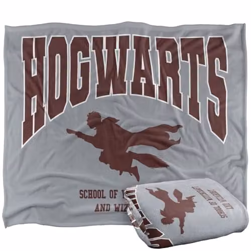 Warner Bros. Harry Potter Hogwarts Flying Silky Touch Super Soft Fleece Throw Blanket, Multicolour, W: 127.0 cm, L: 152.4 cm – 1
