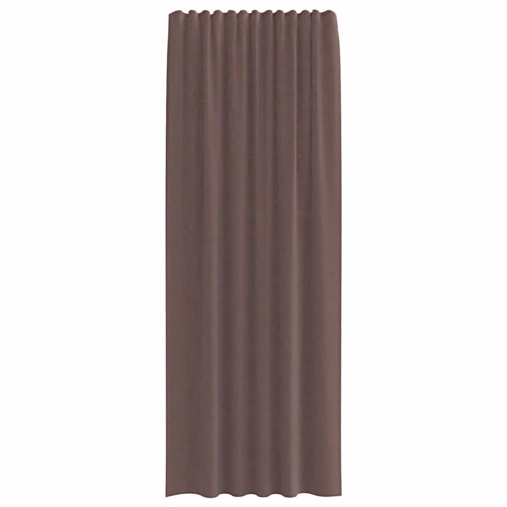 Berkfield Home Brown Voile Fabric Curtains with Rod Pockets, 2 Pack, W: 140 cm, H: 260 cm – 3