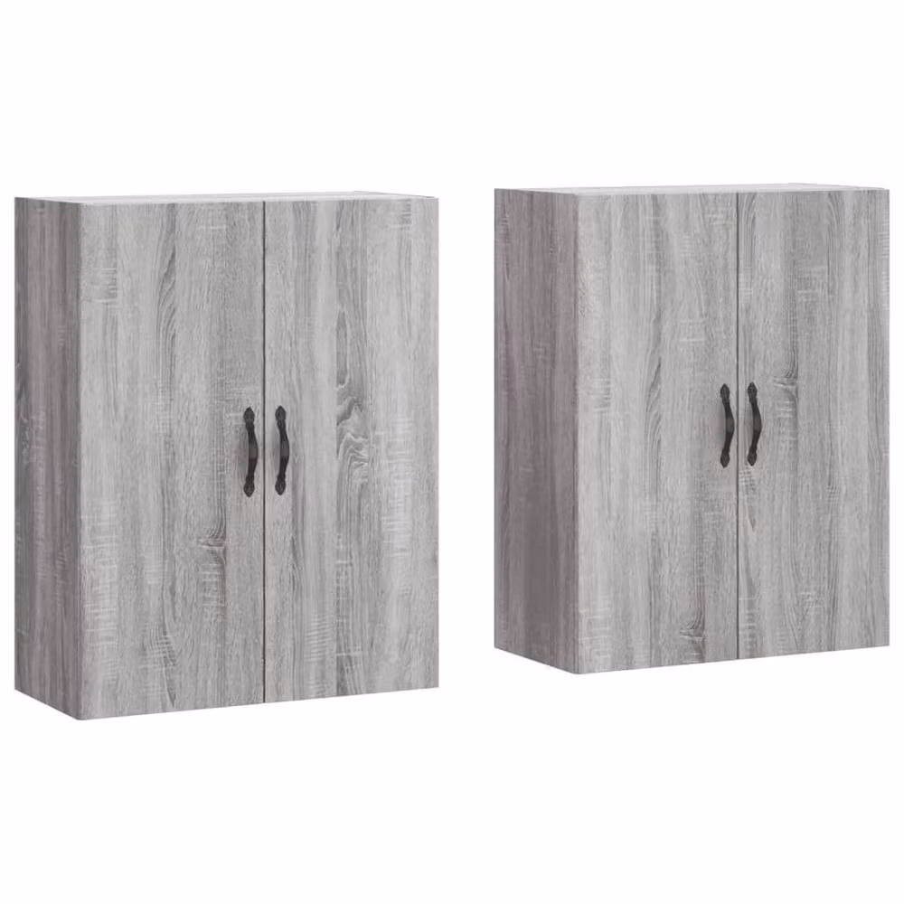 Berkfield Home Set of 2 Wall Mounted Cabinets in Grey Sonoma Engineered Wood – 3