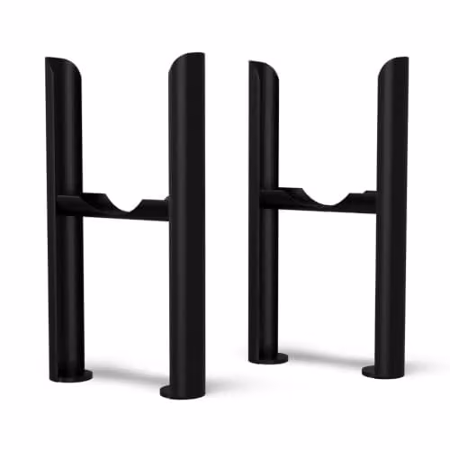 UK Radiators Matt Black Steel Freestanding 3 Column Radiator Feet