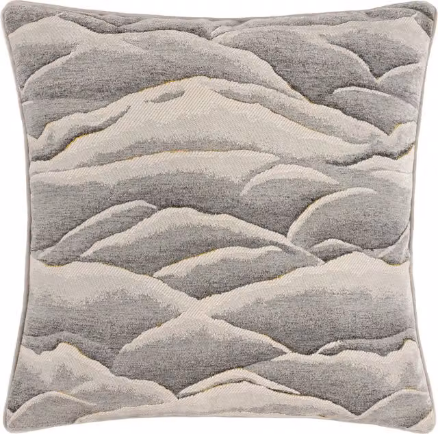 Make it a Home Stratus Grey and Gold Jacquard Feather Cushion
