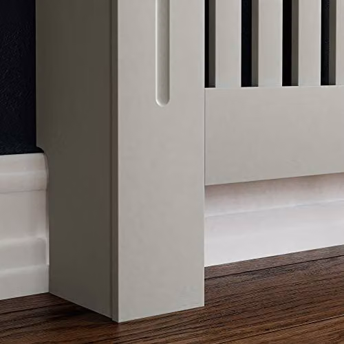 Vida Designs Arlington Radiator Cover in Olive Grey with Wood Top Shelf, H83 x W152 x D19 cm – 6