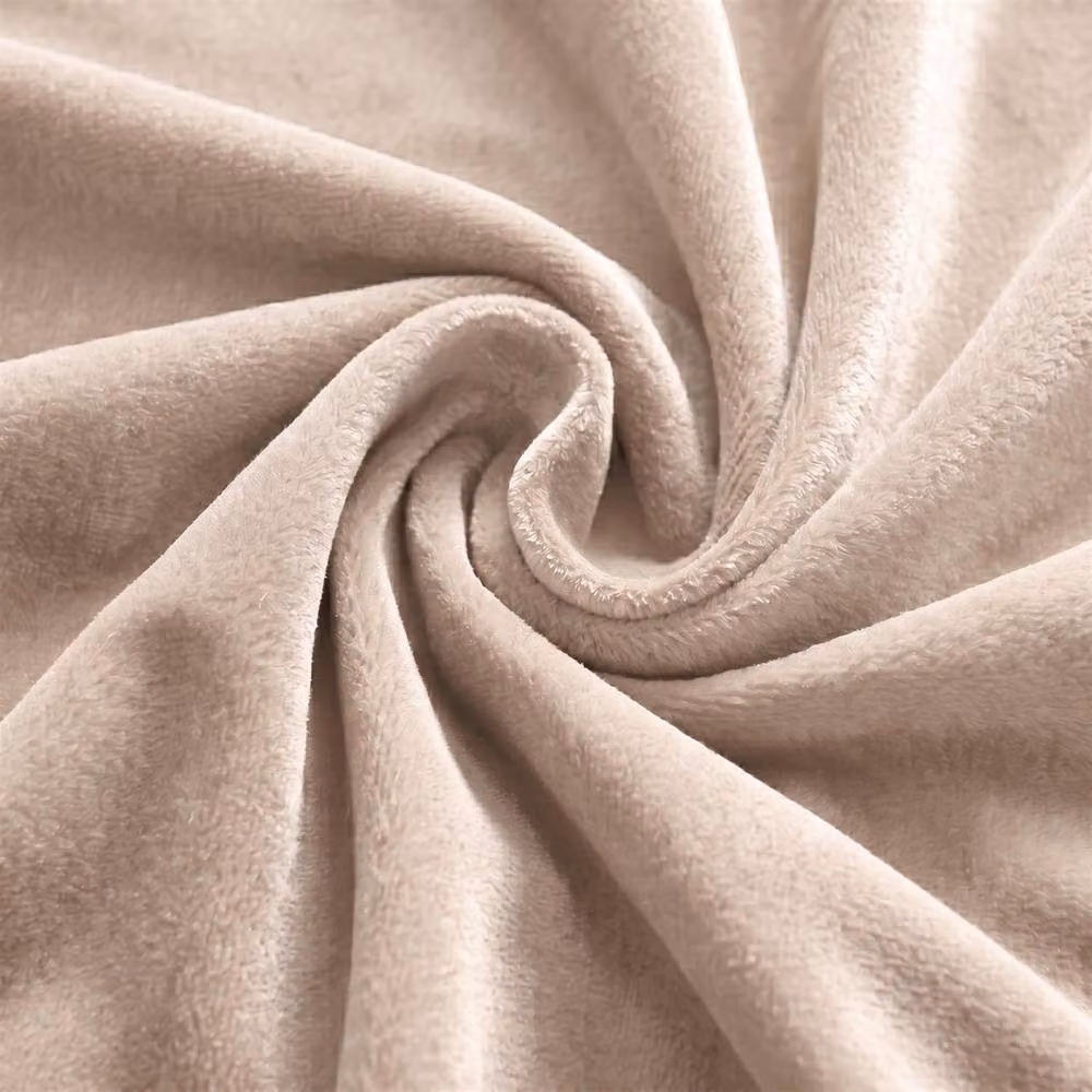 Luxury Living Velvet Thermal Blackout Eyelet Curtains, Beige, Width: 168 cm, Drop: 183 cm – 2