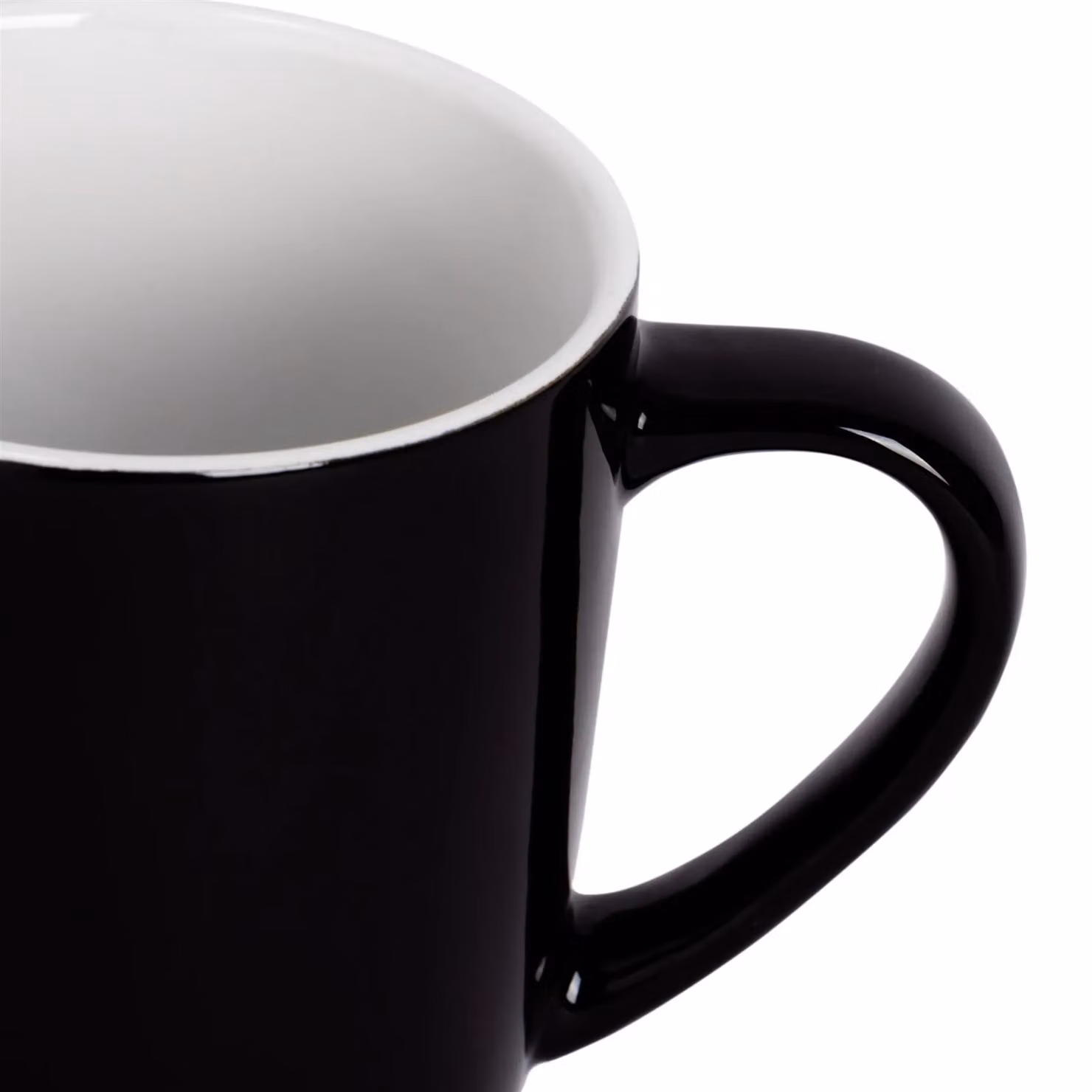 Argon Tableware Set of 2 Black Stoneware Coffee Mugs, 350ml – 4