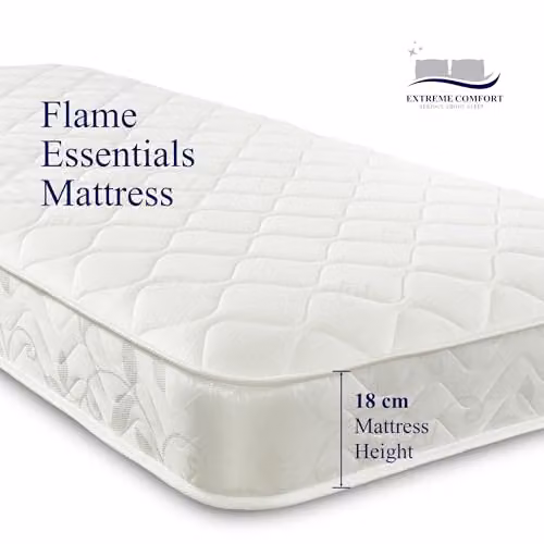 eXtreme comfort ltd Flame Essentials Small Double Bonell Spring Mattress, White, W/D/H: 120 x 190 x 18 cm – 3