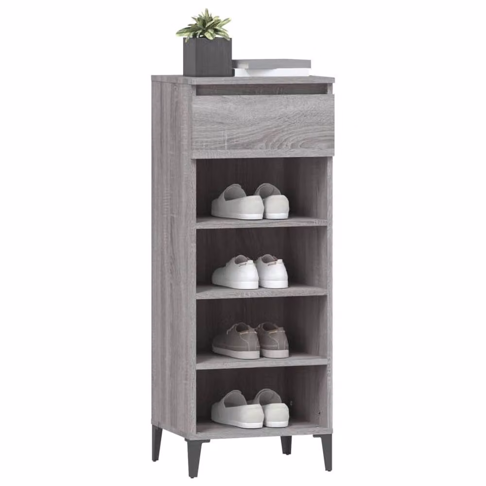 Berkfield Home Grey Sonoma Shoe Rack, W: 40 cm, D: 36 cm, H: 105 cm – 3