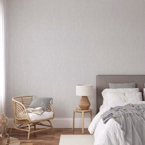 Muriva Hudson Grey Grass Cloth Effect Textured Vinyl Wallpaper – 2