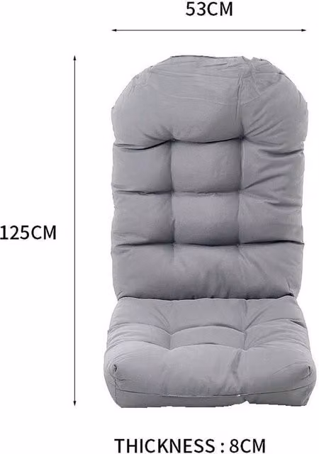 FORGEVIO Ergonomic Soft Garden Cushion, Grey, Width: 125 cm