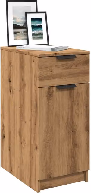 Berkfield Home Artisan Oak Desk Cabinet in Brown, W/D/H: 33 x 50 x 75 cm – 1