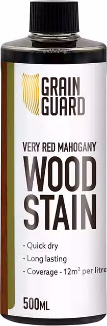 Grain Guard Water Based Red Wood Stain, 0.5 l