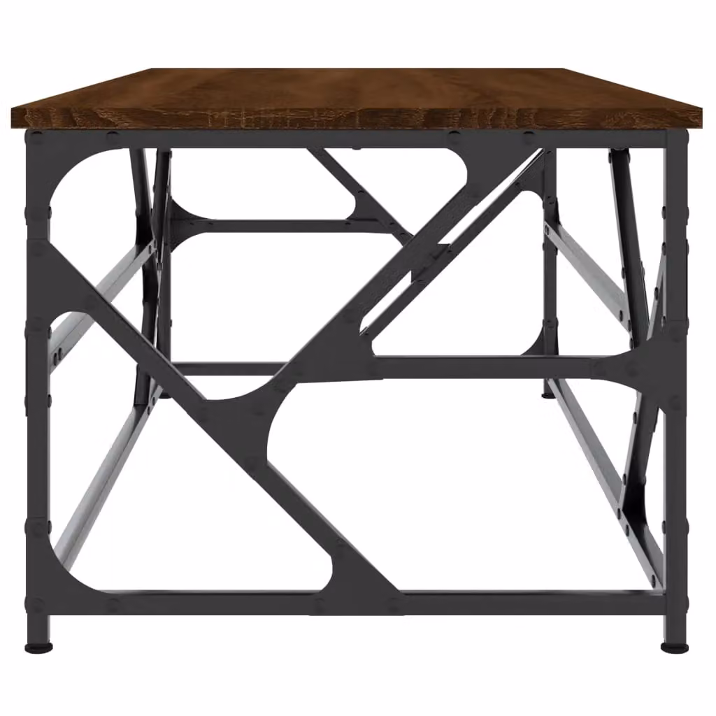 Berkfield Home Brown Oak Coffee Table, W/D/H: 100 x 50 x 40 cm – 3