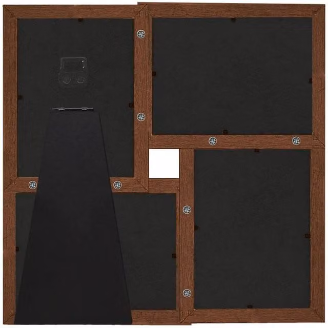 Berkfield Home Modern Collage Photo Frame, Dark Brown, Holds 4 x 10 x 15 cm Pictures – 1