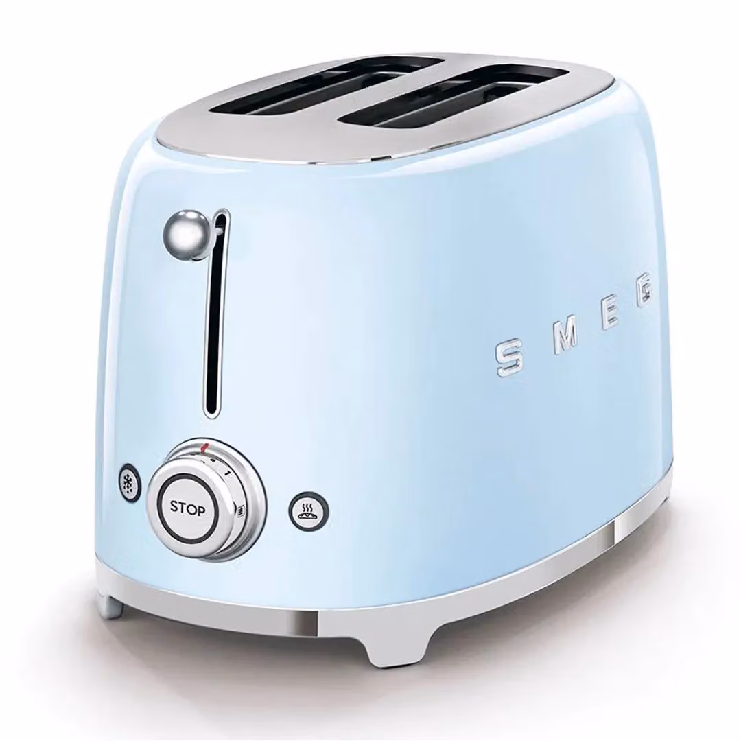 Smeg TSF01 Retro 2 Slice Toaster in Blue Stainless Steel – 2