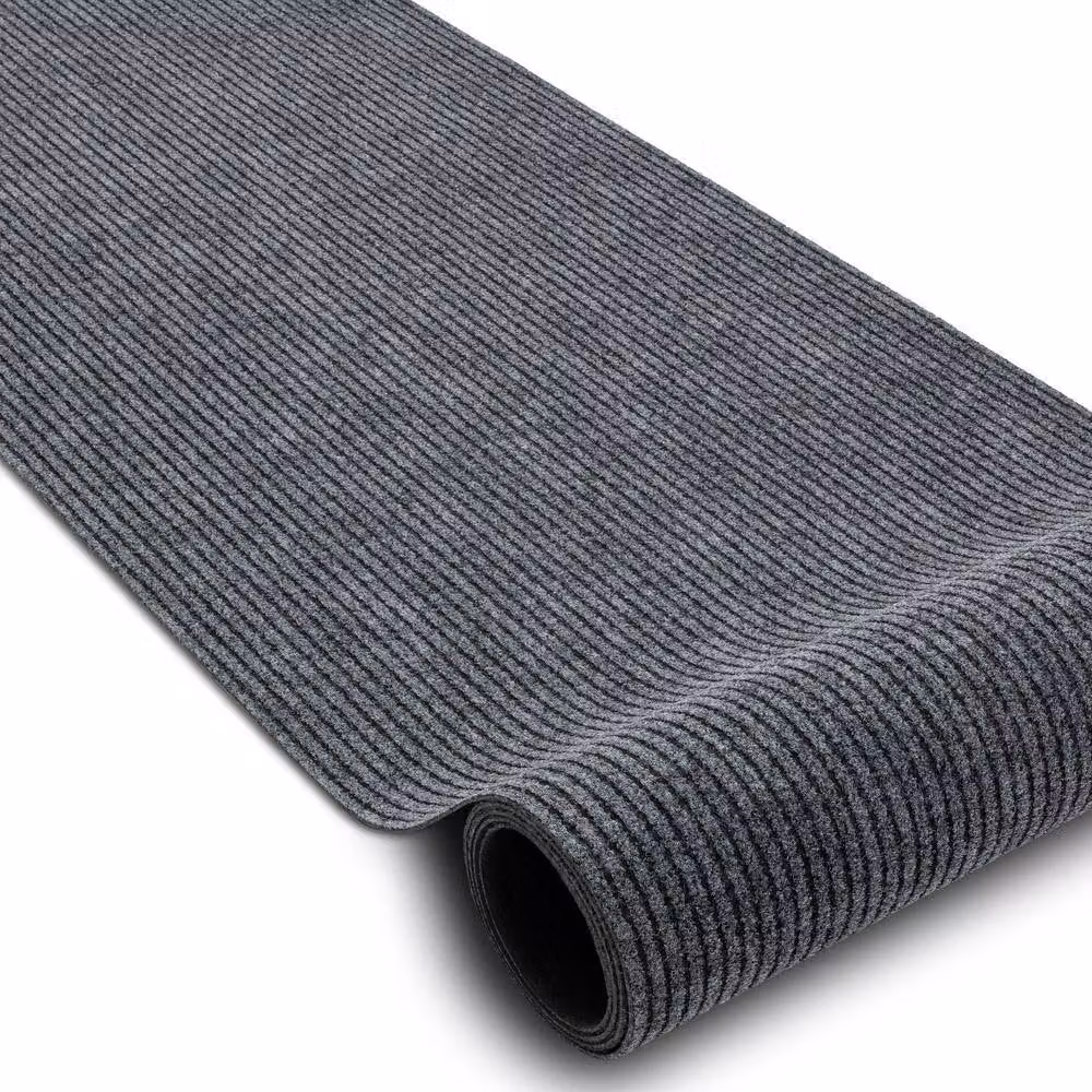RugsX Non-Slip Grey Polypropylene Runner, W/D/H: 120 x 390 x 0.7 cm – 2