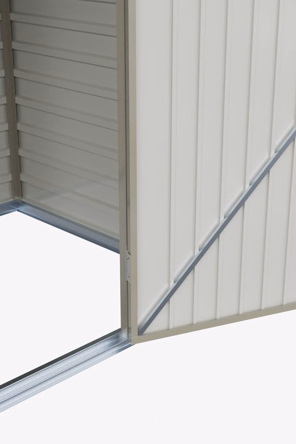 Living and Home Grey Metal Outdoor Storage Shed – 4