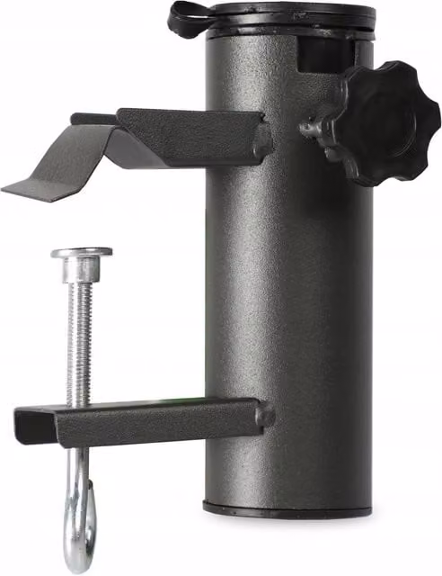 GEEZY Brown Parasol Clamp Holder for Railings, 33-38 mm Diameter, Galvanised Steel