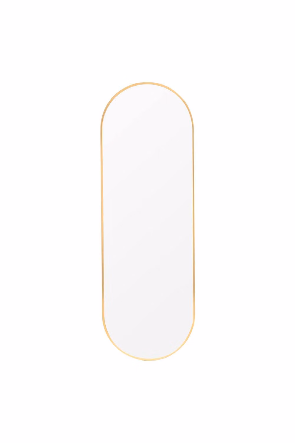 Garden Sanctuary Modern Oval Metal Full Length Wall Mirror in Gold, H 120 cm x W 40 cm – 2