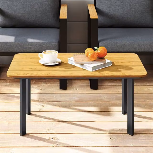 EONLION Modern Brown Outdoor Coffee Table for Garden and Terrace, Width: 100 cm