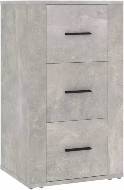 Berkfield Home Sideboard in Concrete Grey, Engineered Wood, W/D/H: 40 x 33 x 70 cm