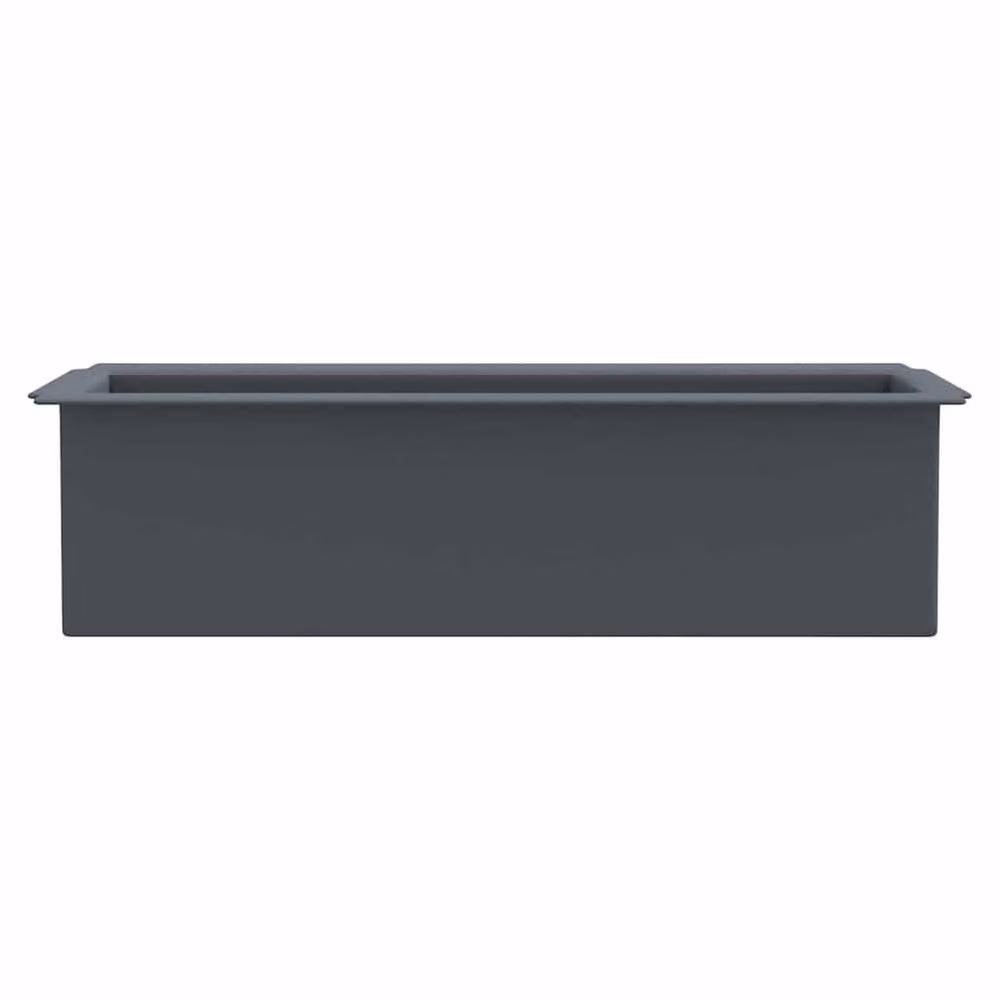 Berkfield Home Durable Plastic Flower Boxes for Euro Pallets, Grey, 12 Pieces, W: 36 cm, D: 13.5 cm, H: 9.5 cm – 3
