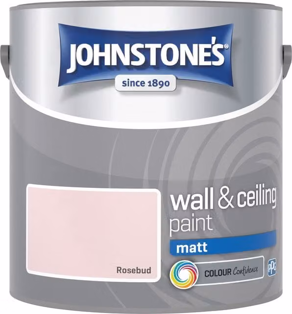 Johnstones Rosebud Pink Matt Vinyl Emulsion Dispersion Paint