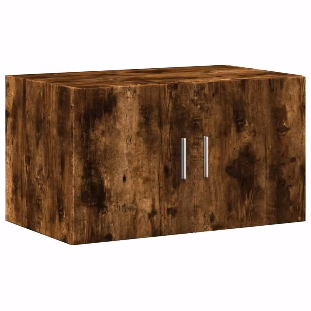 Berkfield Home Smoked Oak Wall Cabinet in Brown, W: 70 cm, D: 40 cm, H: 42.5 cm – 2