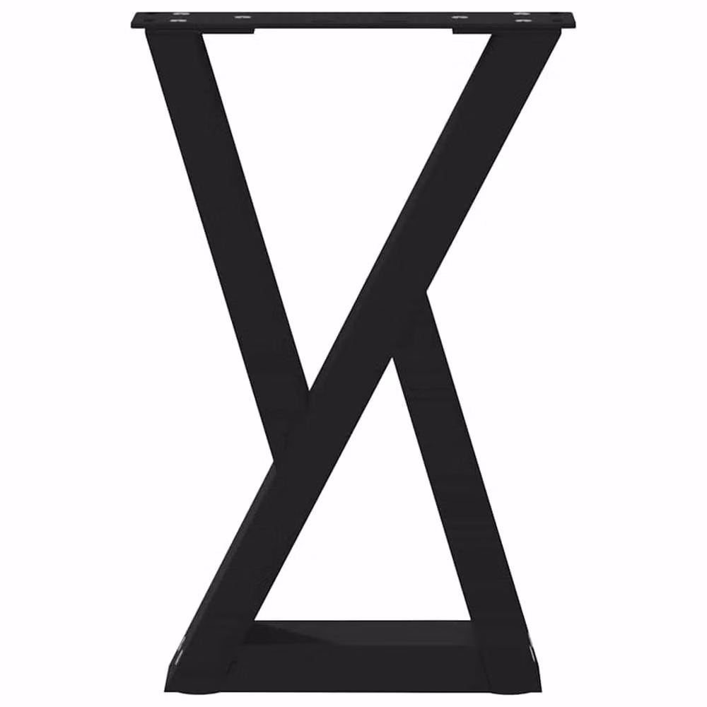 Berkfield Home Steel Coffee Table Legs, 2 Pieces, Black Matt, W: 28 cm, H: 42-43.3 cm – 4