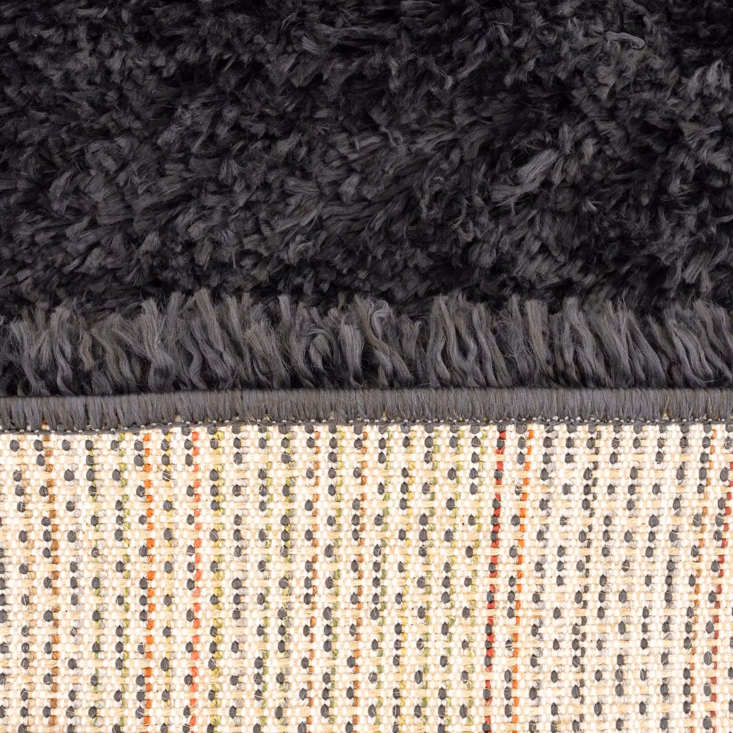 Kukoon Soft Fluffy Thick Pile Shaggy Area Rug in Charcoal Grey, W: 60 cm, L: 240 cm – 3